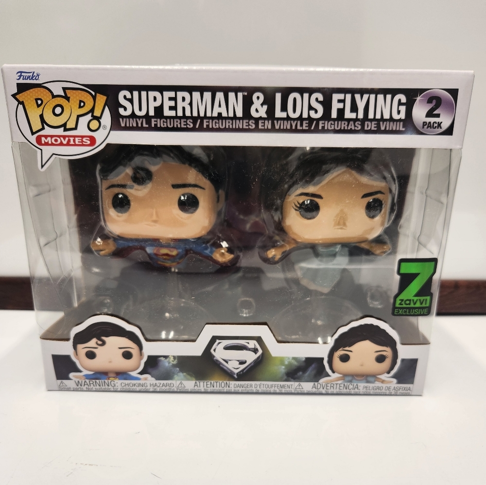 Funko Pop Superman & Lois Flying 2 pack Zavvi Exclusive DC Superman - Picture 2 of 6